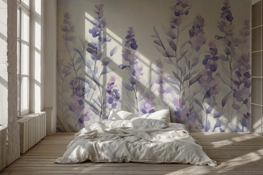 Pittura di fiori viola