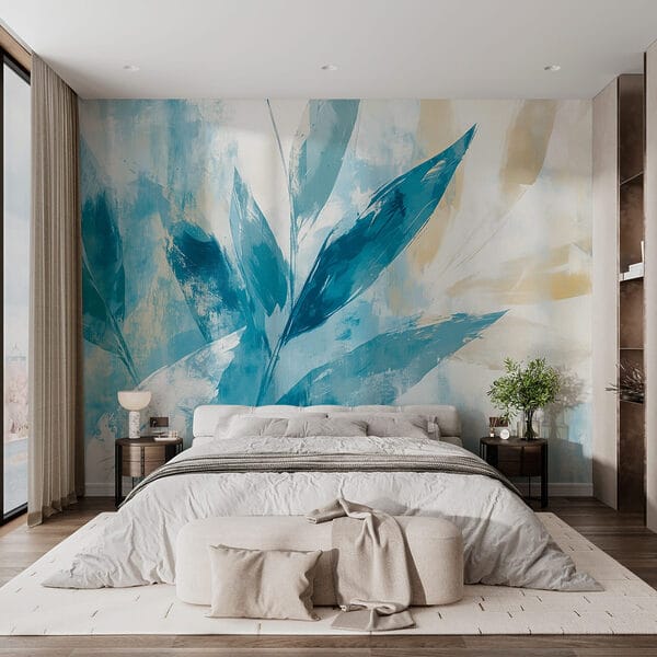 Pittura di foglie su sfondo bianco Pittura di foglie su sfondo bianco