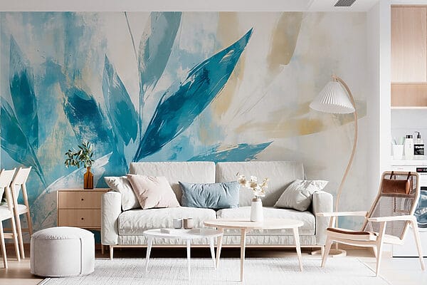 Pittura di foglie su sfondo bianco Pittura di foglie su sfondo bianco