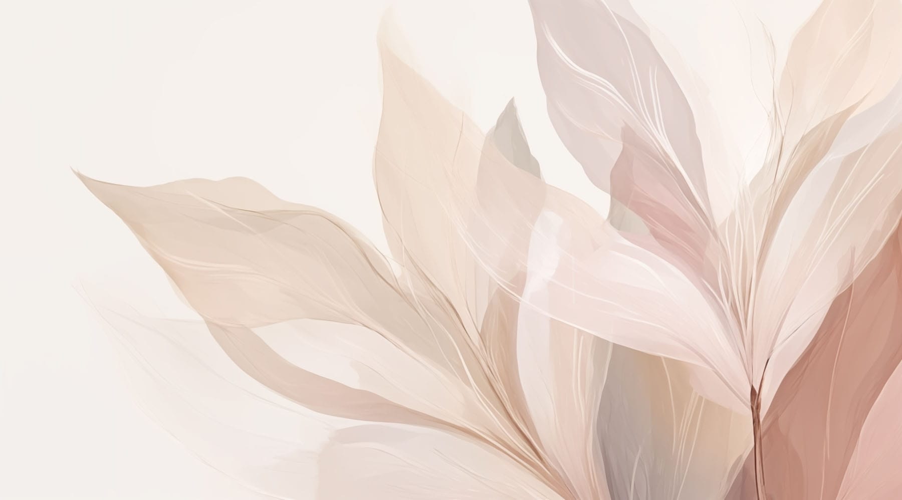 Dreamy pastel leaf compositions