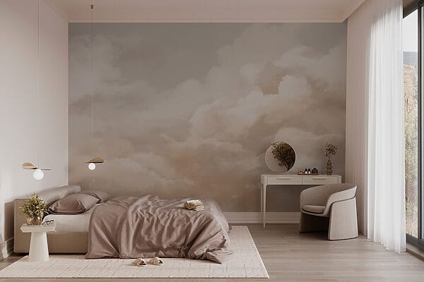 Cielo nuvoloso con una persona sullo sfondo Cielo nuvoloso con una persona sullo sfondo