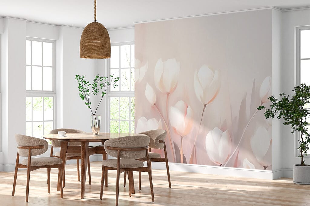 Painting of white flowers