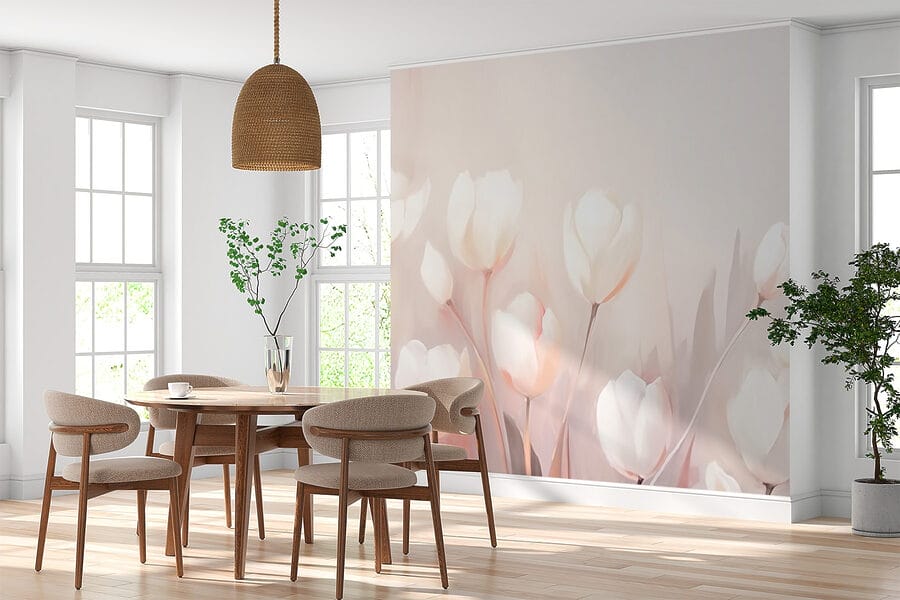 Pittura di fiori bianchi