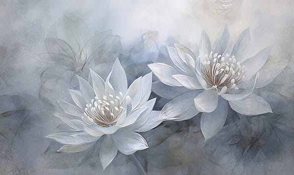 Pittura di fiori bianchi Pittura di fiori bianchi