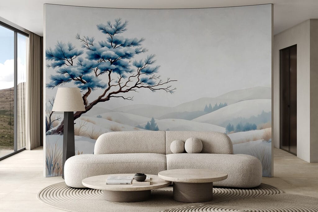 Tree in a snowy landscape Tree in a snowy landscape