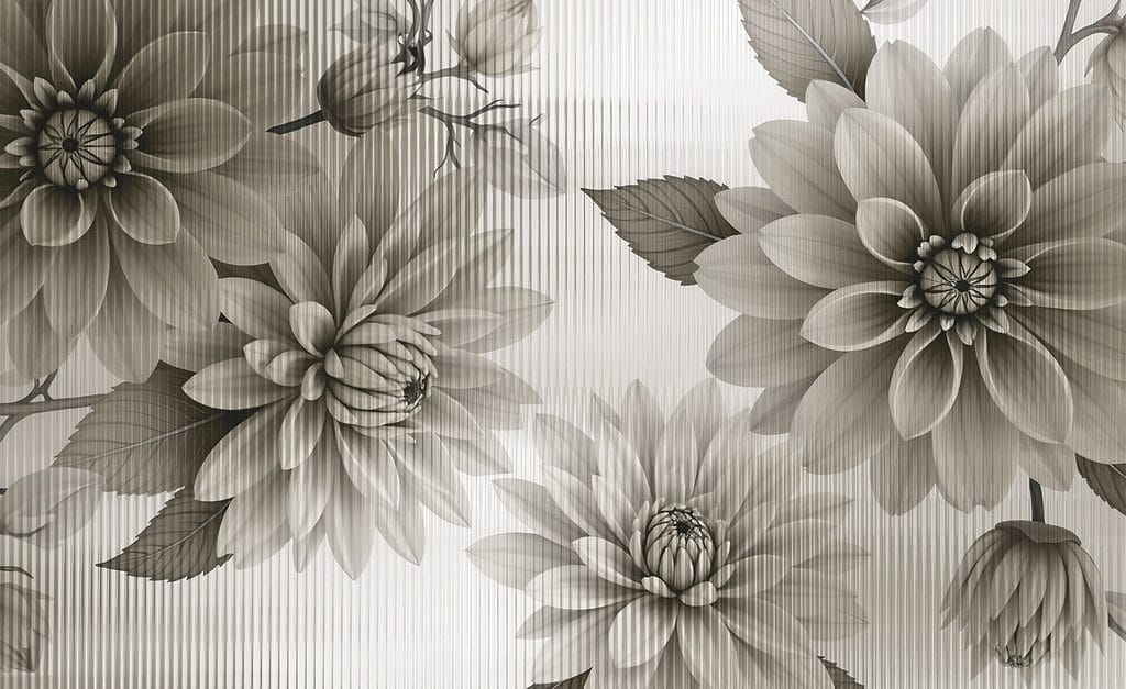 Elegante disegno floreale in toni tenui. Elegante disegno floreale in toni tenui.