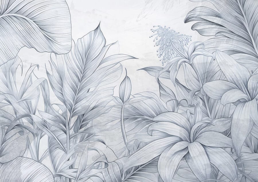 Disegno di foglie e fiori