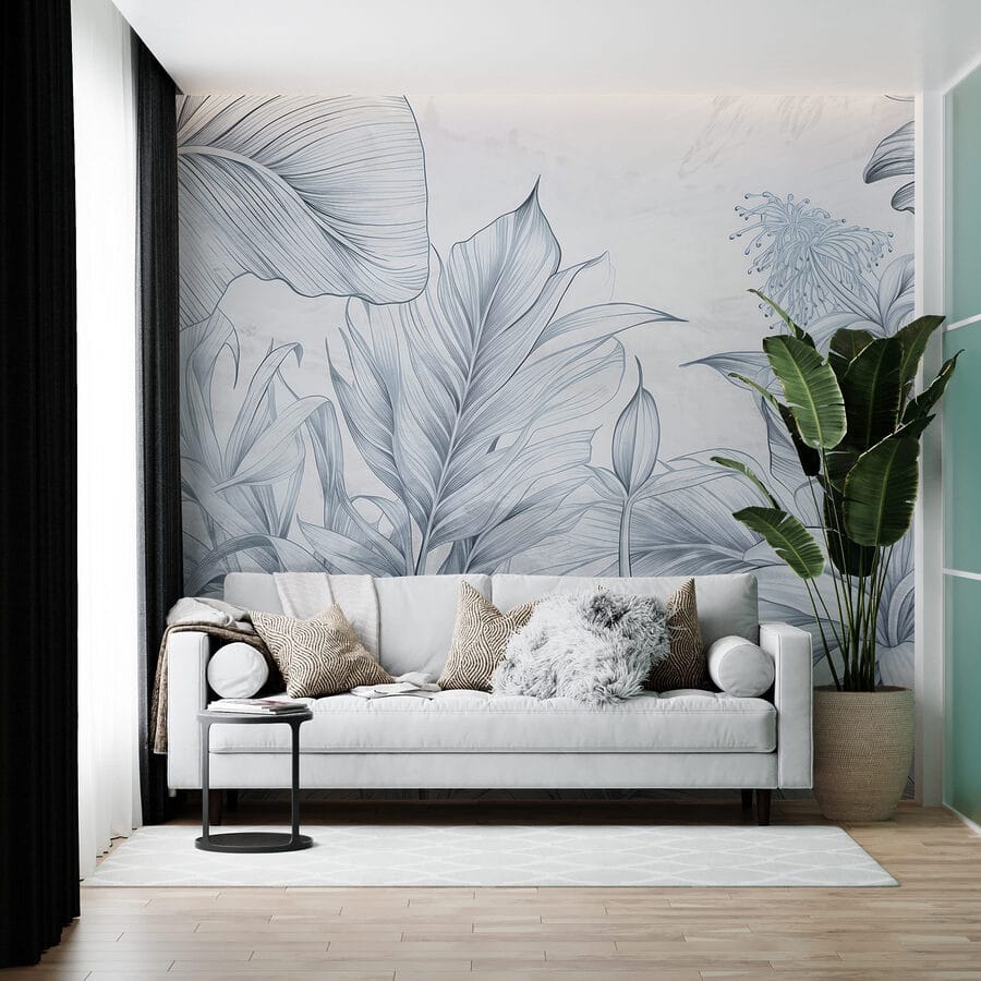 Disegno di foglie e fiori