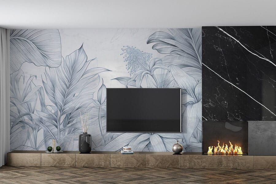Disegno di foglie e fiori