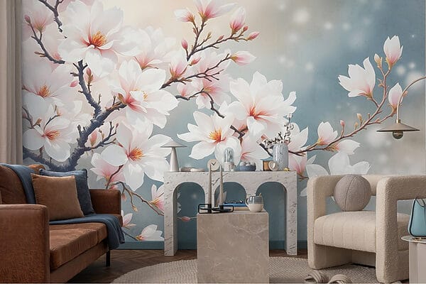 Albero con fiori bianchi Albero con fiori bianchi