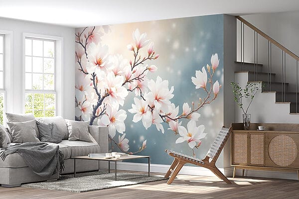 Albero con fiori bianchi Albero con fiori bianchi