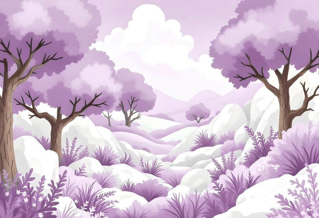 Paesaggio con alberi e neve Paesaggio con alberi e neve