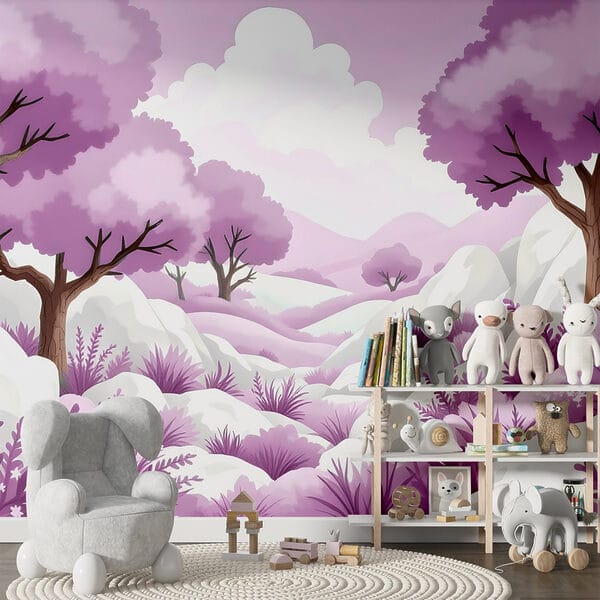 Paesaggio con alberi e neve Paesaggio con alberi e neve