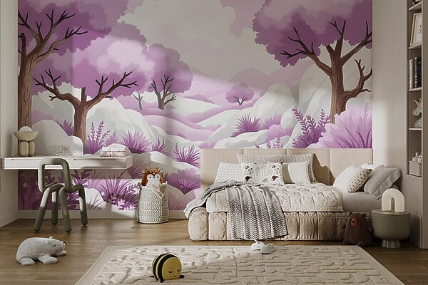 Paesaggio con alberi e neve Paesaggio con alberi e neve