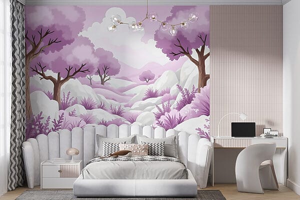Paesaggio con alberi e neve Paesaggio con alberi e neve