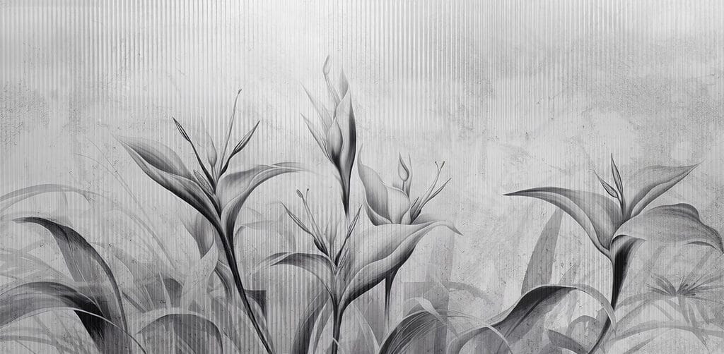 Immagine in bianco e nero di fiori Immagine in bianco e nero di fiori