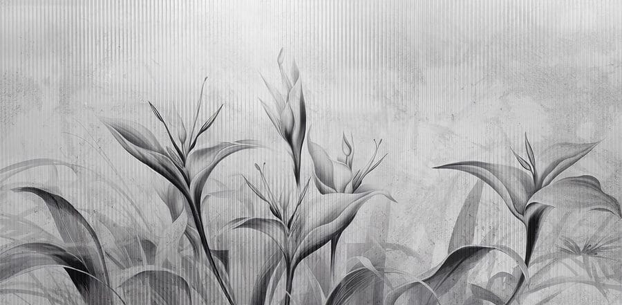 Immagine in bianco e nero di fiori