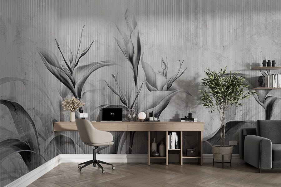 Immagine in bianco e nero di fiori