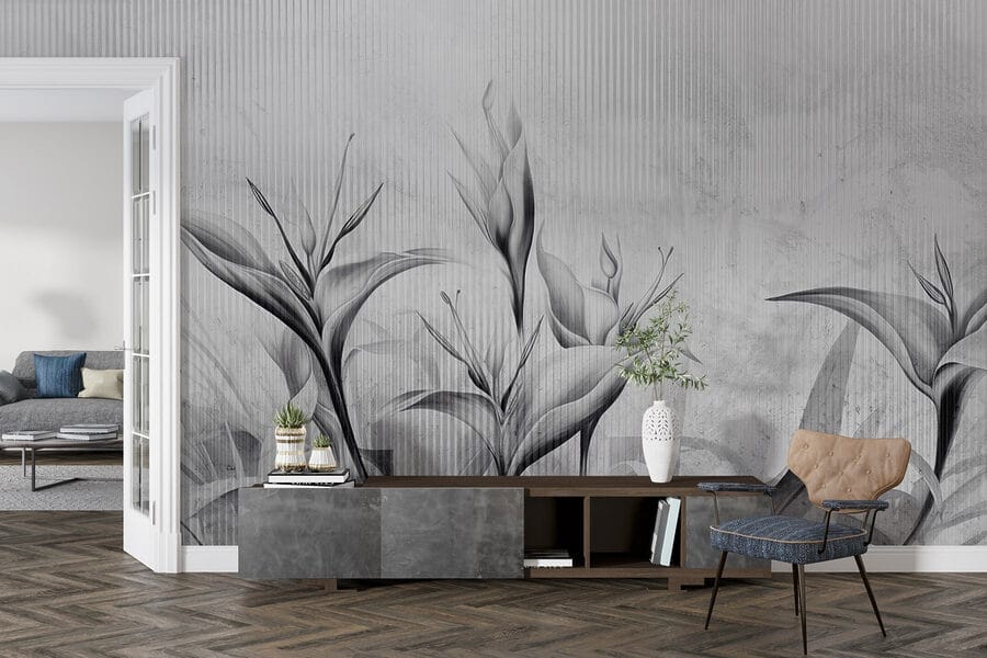 Immagine in bianco e nero di fiori
