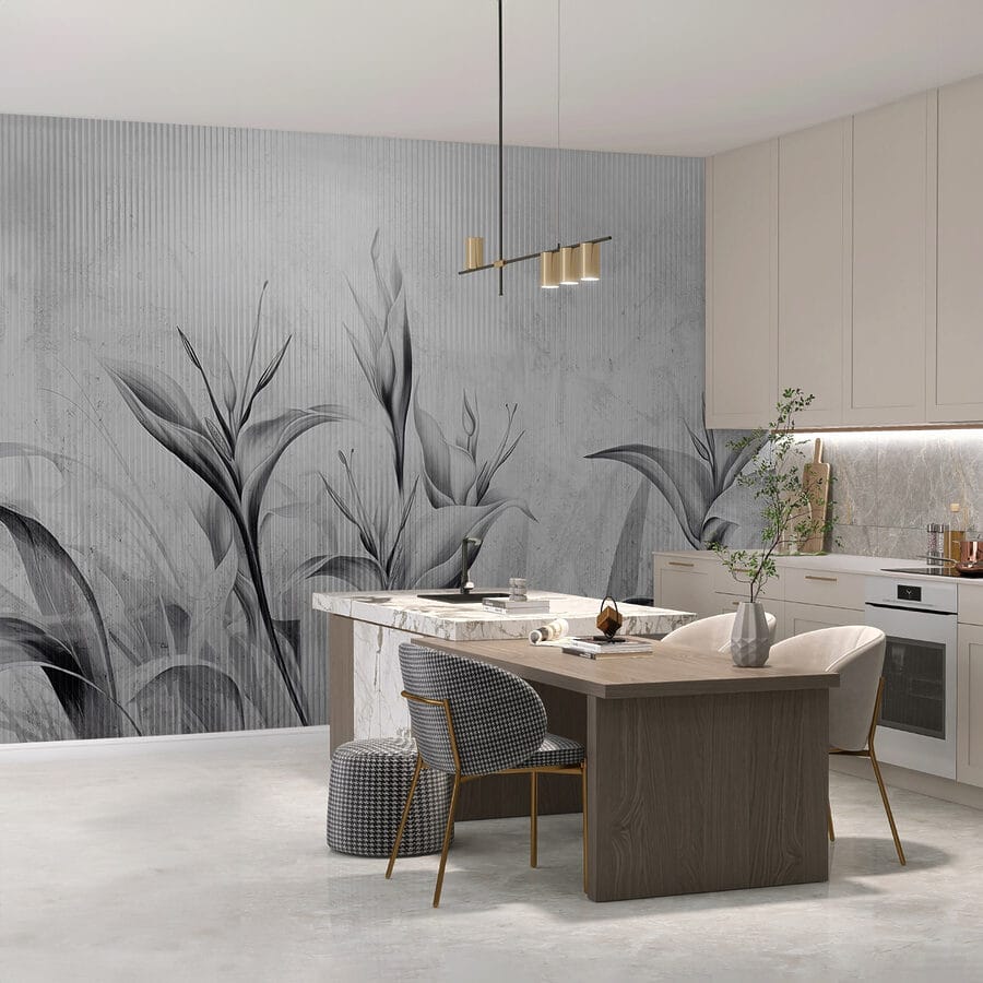 Immagine in bianco e nero di fiori