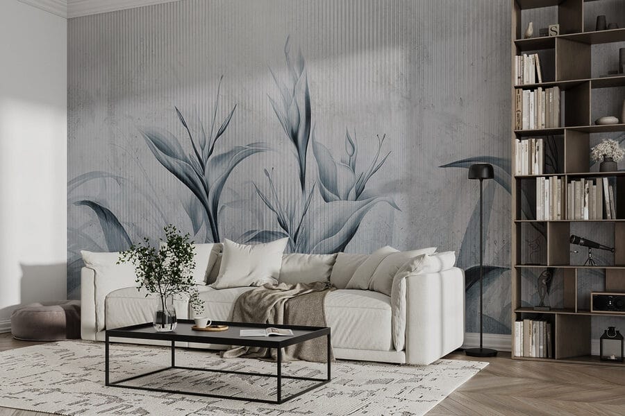 Pittura di fiori su una parete