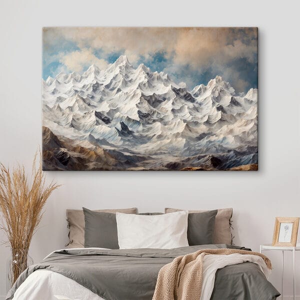 Mountain range with snow Mountain range with snow