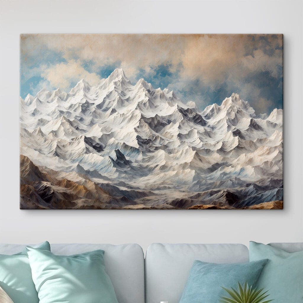 Mountain range with snow Mountain range with snow