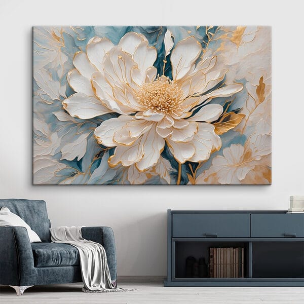 Quadri Quadri Dipinto raffigurante un fiore bianco (COD: s42923)