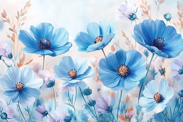 Group of blue flowers