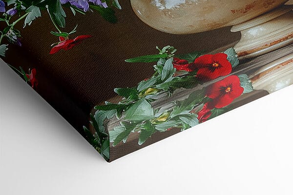 Vase with colorful flowers