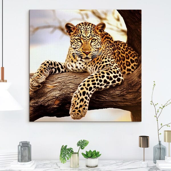 Quadri Un leopardo sdraiato su un ramo (COD: s42984) Quadri Quadri Un leopardo sdraiato su un ramo (COD: s42984)