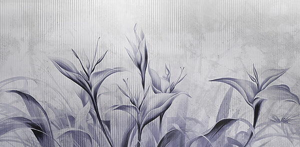 Pittura di fiori su una parete Pittura di fiori su una parete