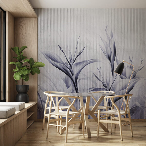 Pittura di fiori su una parete Pittura di fiori su una parete