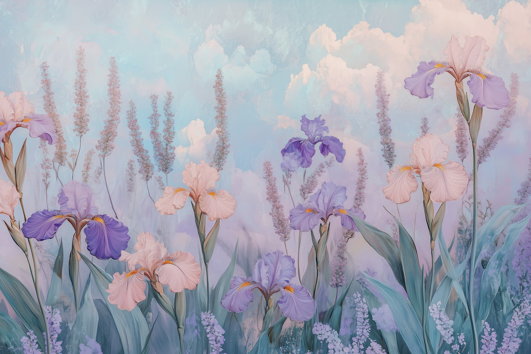 Painting of flowers and plants