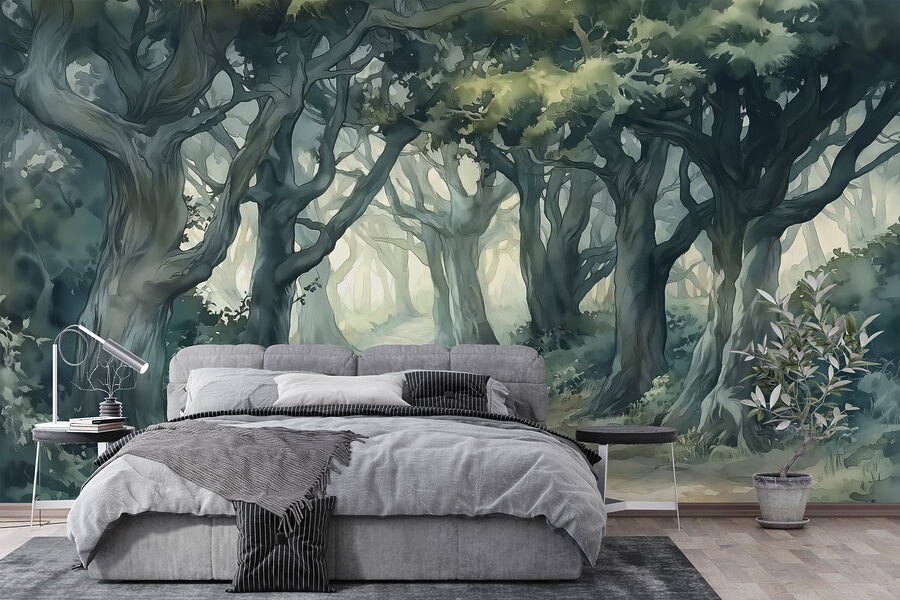 Sentiero attraverso la foresta