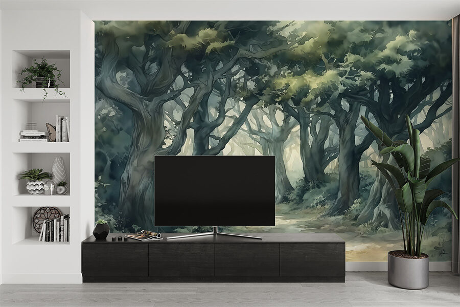 Sentiero attraverso la foresta