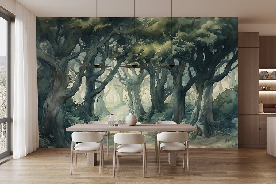 Sentiero attraverso la foresta