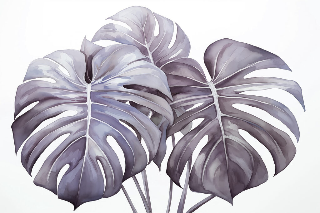 Wall murals Group of leaves on a white background Wall murals Group of leaves on a white background