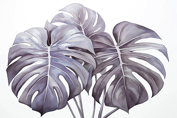 Wall murals Group of leaves on a white background Wall murals Group of leaves on a white background