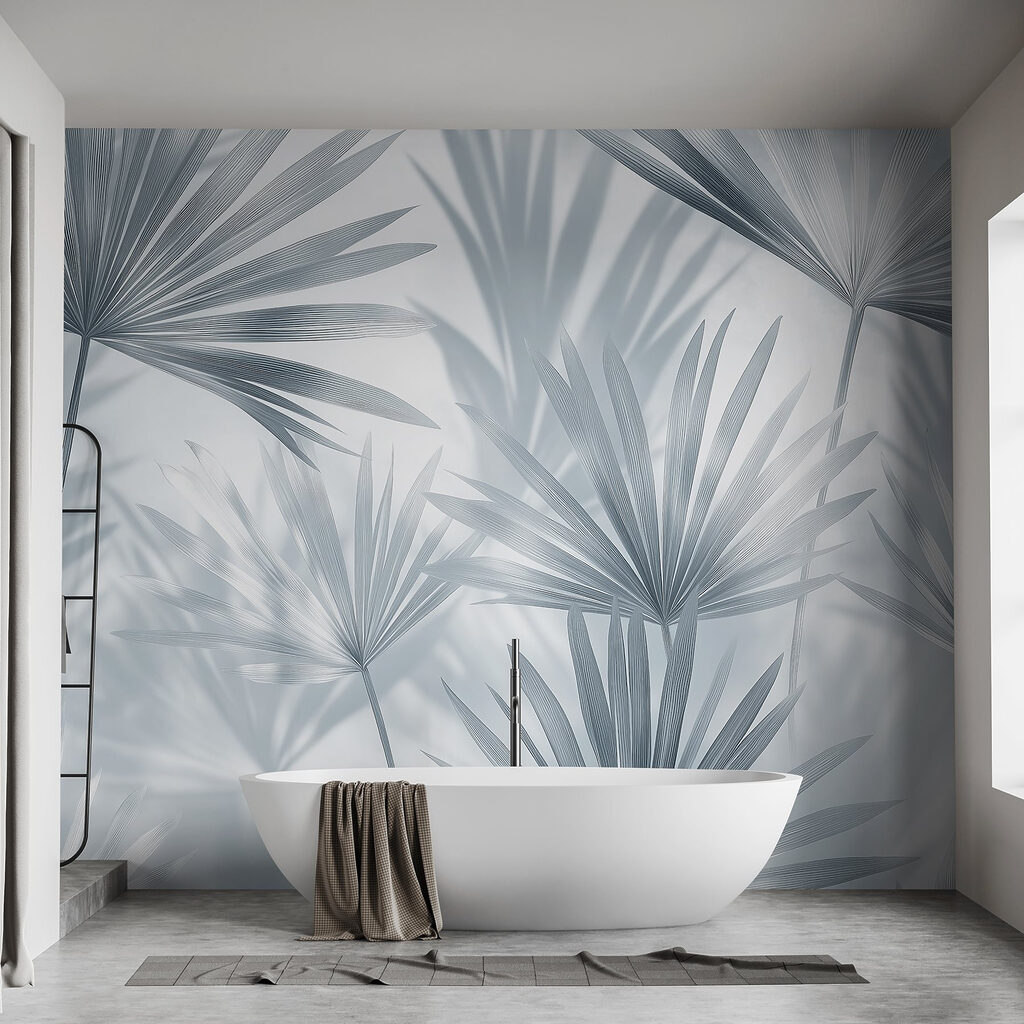 Soft shadows of delicate palm leaves