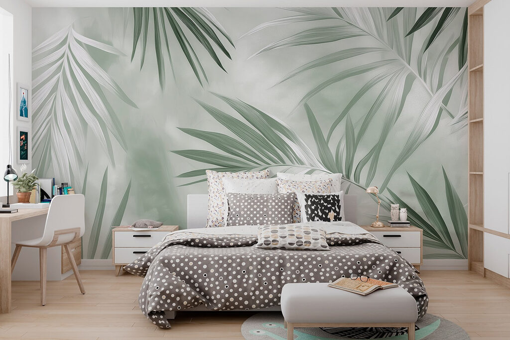 Lush green leaves in soft light