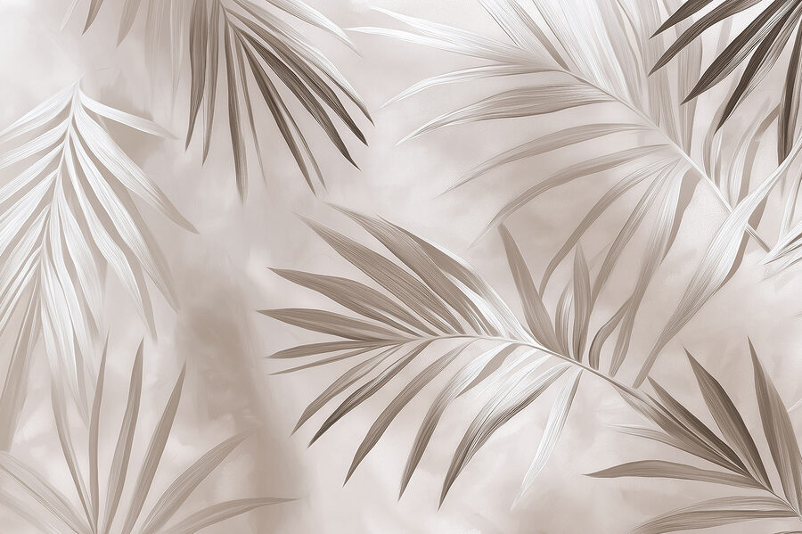 Le eleganti foglie di palma in armonia con la natura