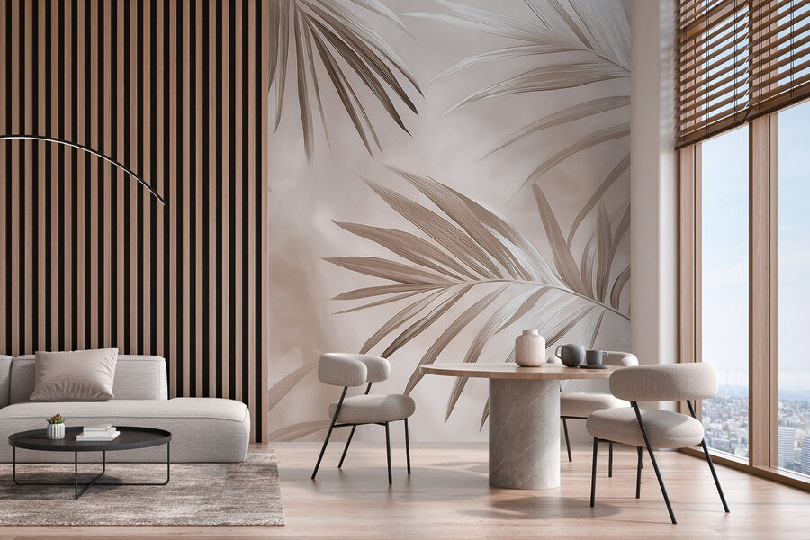 Le eleganti foglie di palma in armonia con la natura