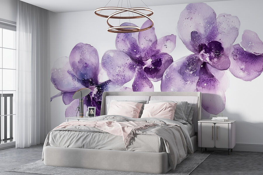 Gruppo di fiori viola