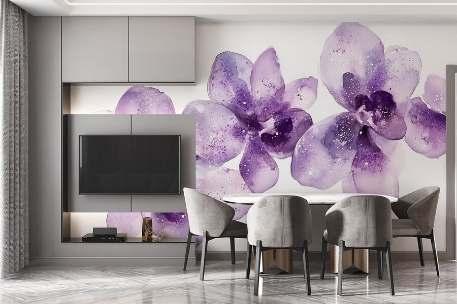 Gruppo di fiori viola