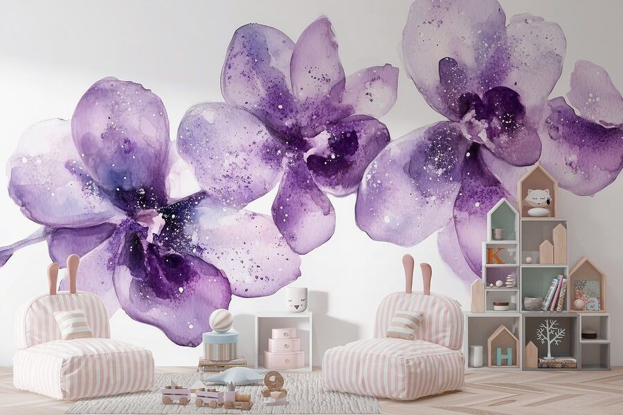 Gruppo di fiori viola