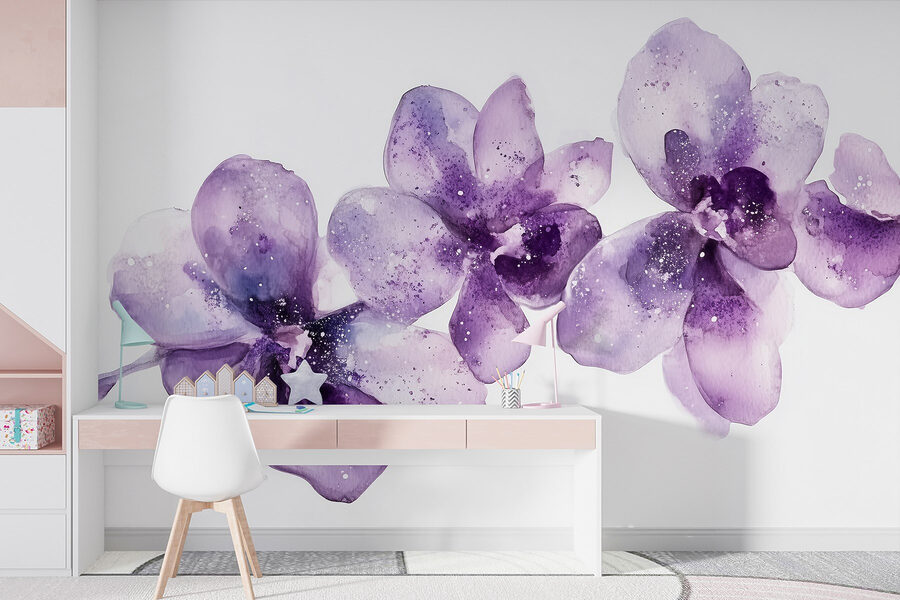 Gruppo di fiori viola