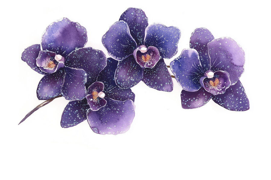 Gruppo di fiori viola