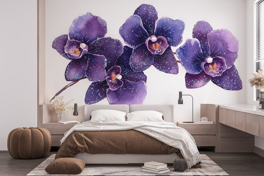 Gruppo di fiori viola