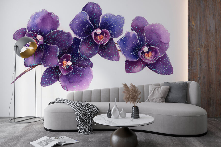 Gruppo di fiori viola